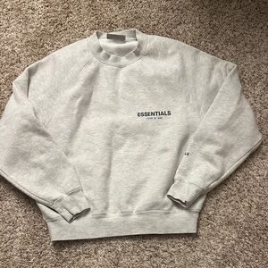 Essentials Fear of God Crew Grey Sweatshirt XS